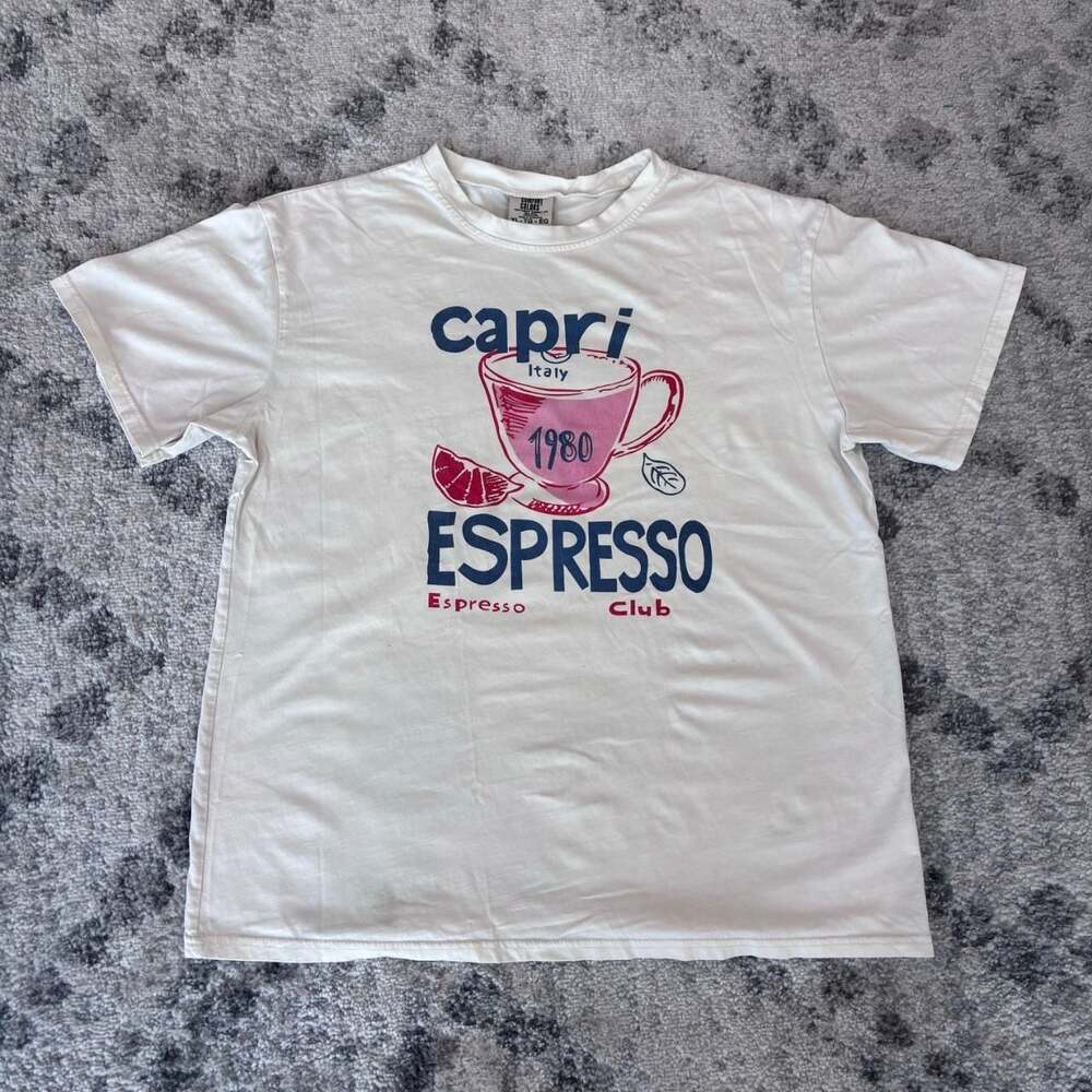 Comfort Colors Capri Italy 1980 Espresso Club Graphic T-Shirt